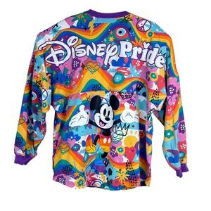 Disney Pride Spirit Jersey Adult Small Mickey Mouse Psychedelic Rainbow Multi